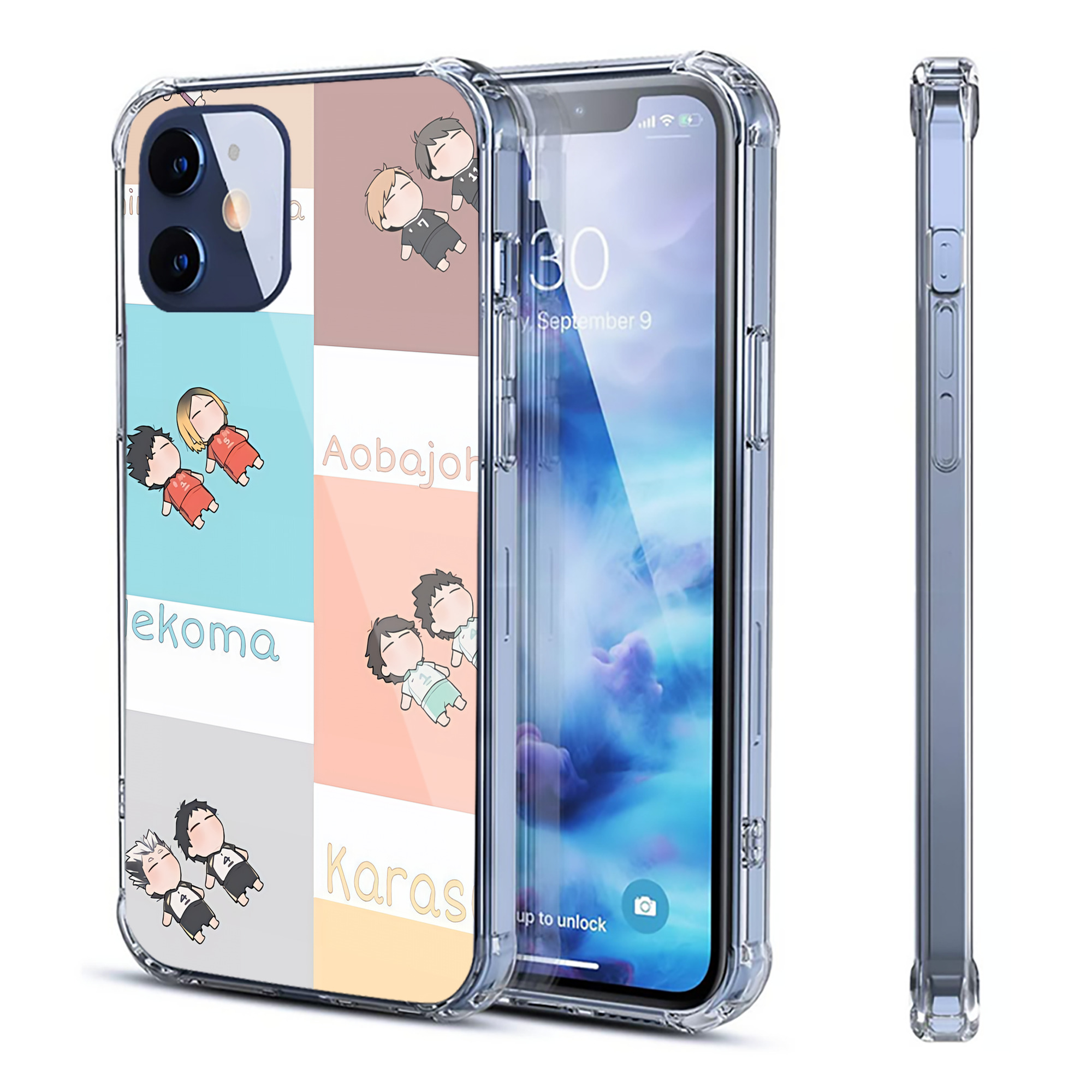 （画像用） ハイキュー!! Haikyu!! 【iPhone 12シリーズ対応】透明スマホケース（クリアソフトケース）